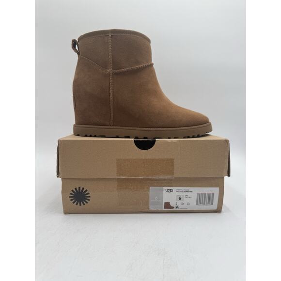 UGG CLASSIC FEMME MINI Women's NEW Boot Brown US Size 6 Medium (1104609) - Picture 11 of 11